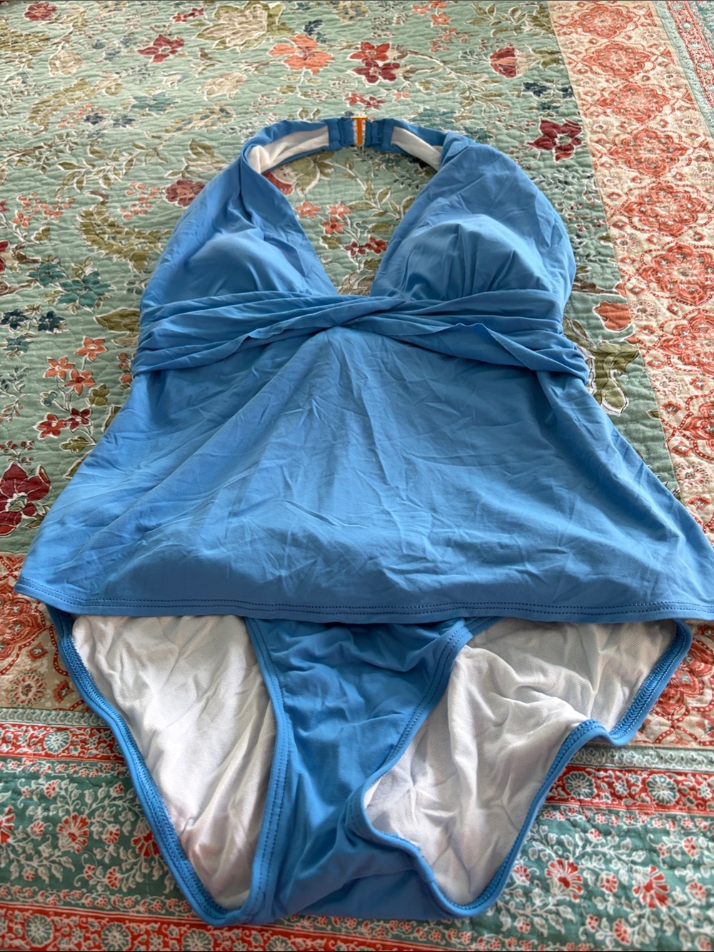 Blue Halter Swim Tankini